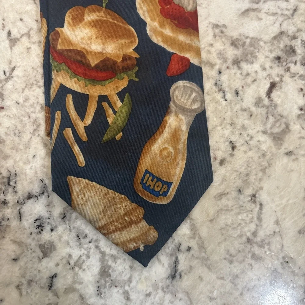 Rare IHOP Tie Coffee‎ Eggs Burger Waffle Pancakes Late Night Party Munchies